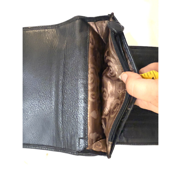 Brighton Wallet Womens Leather Snap Closure Braided Trim Medallion Organizer - Picture 6 of 8